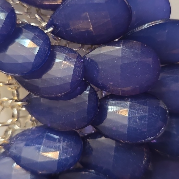 The Skyline Collection Blue Sparkle Faceted Bead Necklace - Picture 3 of 6